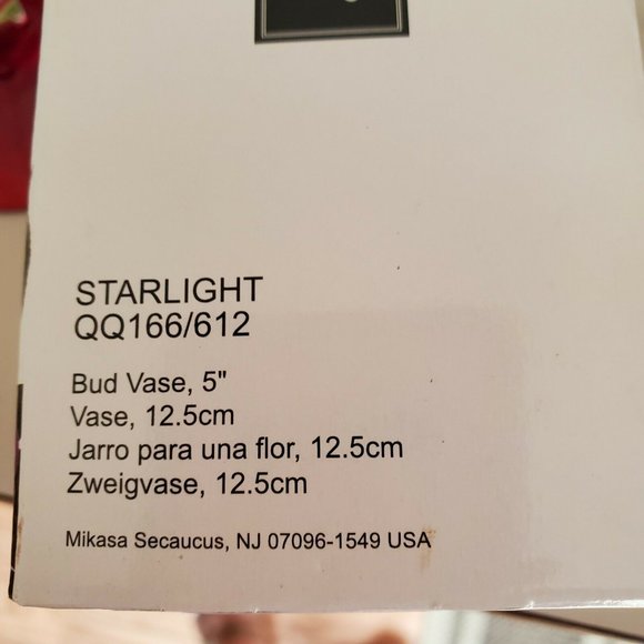 Mikasa Starlight Bud Vase 5" tulip shape clear tapered - Picture 3 of 9